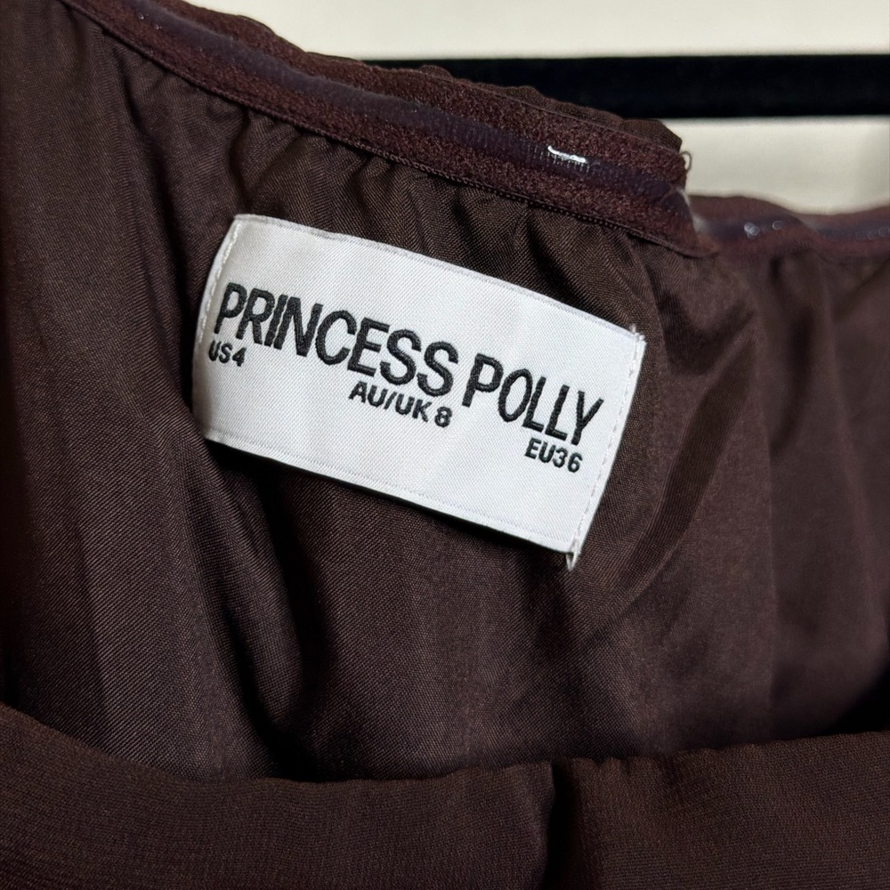 Princess Polly Odela Strapless Drop Waist Maxi Dress in Chocolate - Picture 6 of 9